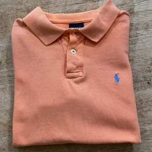 Vintage Polo Ralph Lauren Boy’s Sz 7 Peach Iconic Mesh‎ Polo Shirt